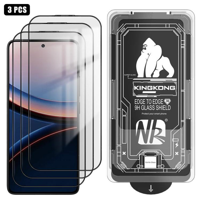 3 unidades de caja de fácil instalación, libre de polvo, con borde curvo 3D, HD, galvanizada y de vidrio templado a prueba de explosiones., For Xiaomi 17 Ultra, For Xiaomi 17 Pro Max, For Xiaomi 17 Pro, For Xiaomi 17, For Xiaomi 15T Pro                ...