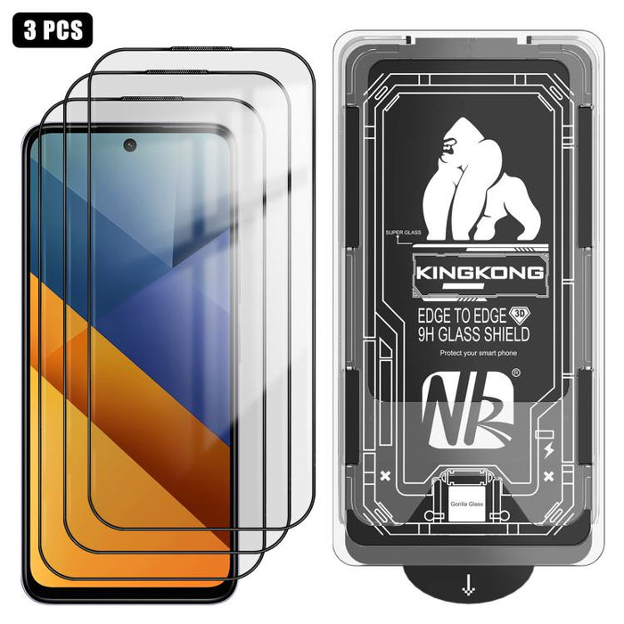 3 unidades de caja de fácil instalación, libre de polvo, con borde curvo 3D, HD, galvanizada y de vidrio templado a prueba de explosiones., For Xiaomi 17 Ultra, For Xiaomi 17 Pro Max, For Xiaomi 17 Pro, For Xiaomi 17, For Xiaomi 15T Pro                ...