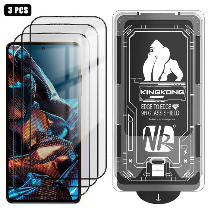 3 unidades de caja de fácil instalación, libre de polvo, con borde curvo 3D, HD, galvanizada y de vidrio templado a prueba de explosiones., For Xiaomi 17 Ultra, For Xiaomi 17 Pro Max, For Xiaomi 17 Pro, For Xiaomi 17, For Xiaomi 15T Pro                ...