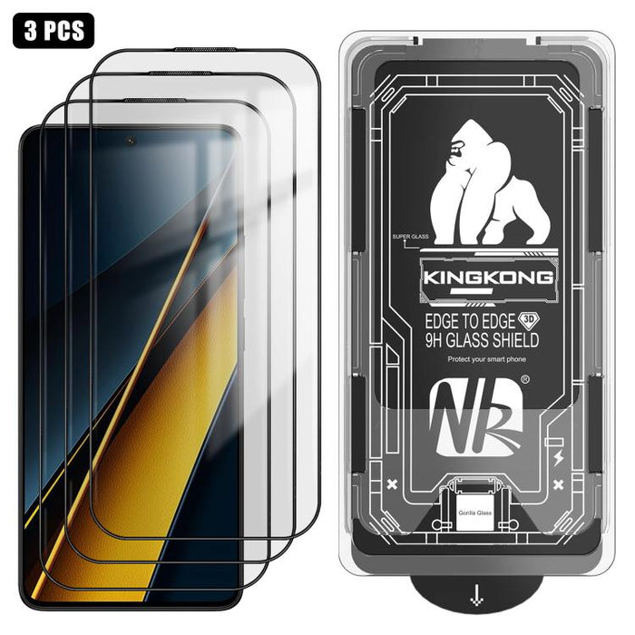 3 unidades de caja de fácil instalación, libre de polvo, con borde curvo 3D, HD, galvanizada y de vidrio templado a prueba de explosiones., For Xiaomi 17 Ultra, For Xiaomi 17 Pro Max, For Xiaomi 17 Pro, For Xiaomi 17, For Xiaomi 15T Pro                ...