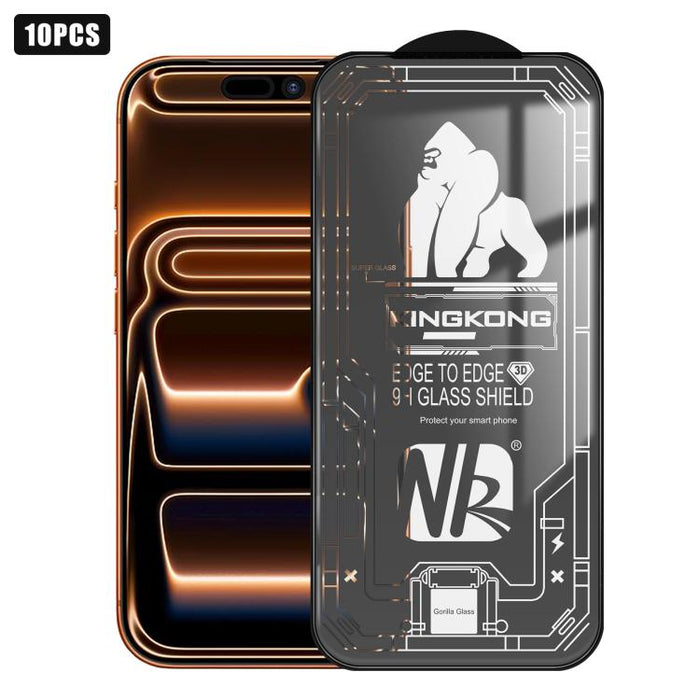10 láminas de vidrio templado HD de pantalla completa con borde curvo grande 3D, galvanizadas, a prueba de explosiones y resistentes a los arañazos., For iPhone 17 Pro Max, For iPhone 17 Pro, For iPhone 17, For iPhone Air, For iPhone 16 Pro Max        ...