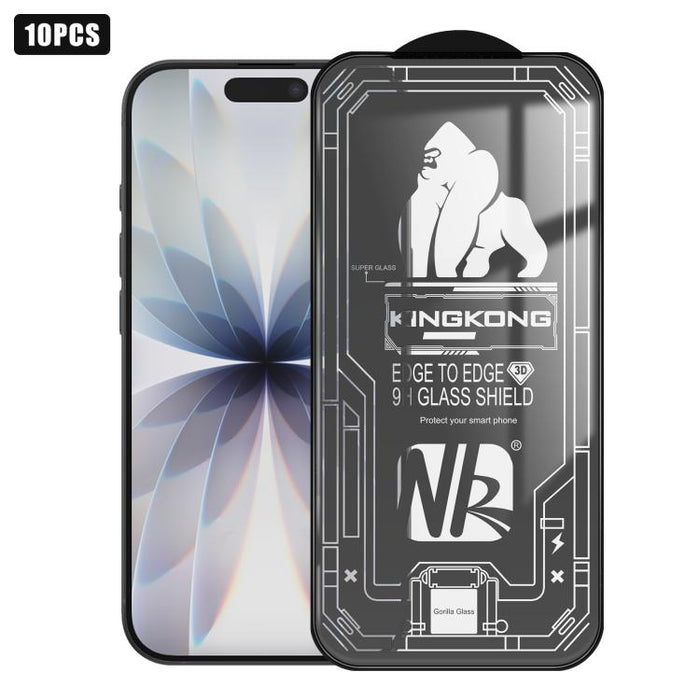 10 láminas de vidrio templado HD de pantalla completa con borde curvo grande 3D, galvanizadas, a prueba de explosiones y resistentes a los arañazos., For iPhone 17 Pro Max, For iPhone 17 Pro, For iPhone 17, For iPhone Air, For iPhone 16 Pro Max        ...