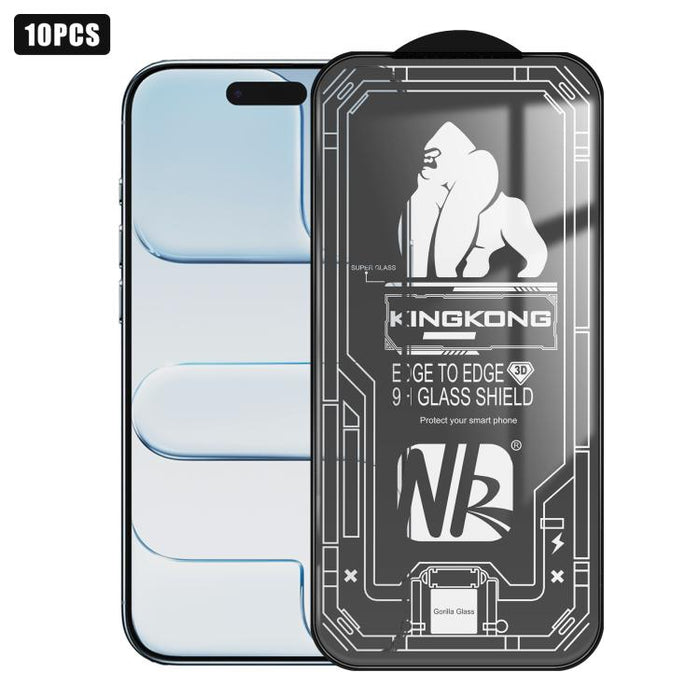 10 láminas de vidrio templado HD de pantalla completa con borde curvo grande 3D, galvanizadas, a prueba de explosiones y resistentes a los arañazos., For iPhone 17 Pro Max, For iPhone 17 Pro, For iPhone 17, For iPhone Air, For iPhone 16 Pro Max        ...