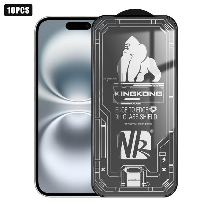 10 láminas de vidrio templado HD de pantalla completa con borde curvo grande 3D, galvanizadas, a prueba de explosiones y resistentes a los arañazos., For iPhone 17 Pro Max, For iPhone 17 Pro, For iPhone 17, For iPhone Air, For iPhone 16 Pro Max        ...