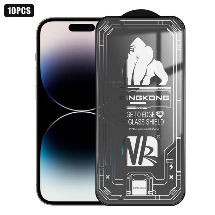 10 láminas de vidrio templado HD de pantalla completa con borde curvo grande 3D, galvanizadas, a prueba de explosiones y resistentes a los arañazos., For iPhone 17 Pro Max, For iPhone 17 Pro, For iPhone 17, For iPhone Air, For iPhone 16 Pro Max        ...