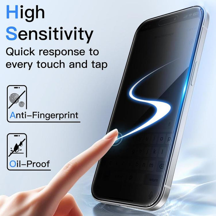 10 láminas de vidrio templado 3D de gran tamaño con borde curvo, galvanizadas, a prueba de explosiones y resistentes a los arañazos, de pantalla completa y privacidad de 360°., For iPhone 17 Pro Max, For iPhone 17 Pro, For iPhone 17, For iPhone Air    ...