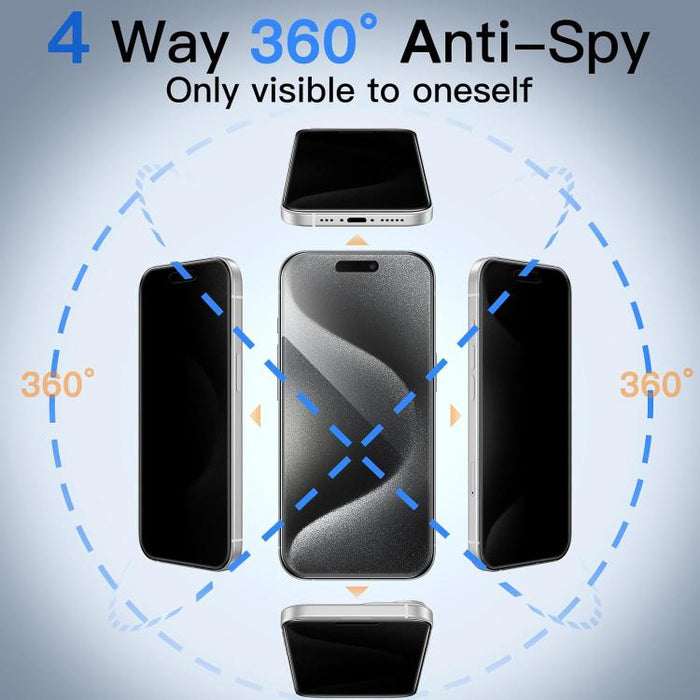 10 láminas de vidrio templado 3D de gran tamaño con borde curvo, galvanizadas, a prueba de explosiones y resistentes a los arañazos, de pantalla completa y privacidad de 360°., For iPhone 17 Pro Max, For iPhone 17 Pro, For iPhone 17, For iPhone Air    ...