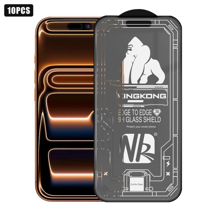 10 láminas de vidrio templado HD esmerilado con borde de arco grande 3D, galvanizadas, a prueba de explosiones y resistentes a los arañazos., For iPhone 17 Pro Max, For iPhone 17 Pro, For iPhone 17, For iPhone Air, For iPhone 16 Pro Max, For iPhone 16 ...