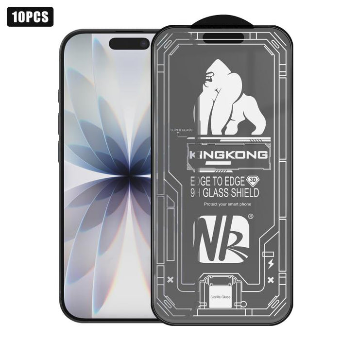 10 láminas de vidrio templado HD esmerilado con borde de arco grande 3D, galvanizadas, a prueba de explosiones y resistentes a los arañazos., For iPhone 17 Pro Max, For iPhone 17 Pro, For iPhone 17, For iPhone Air, For iPhone 16 Pro Max, For iPhone 16 ...