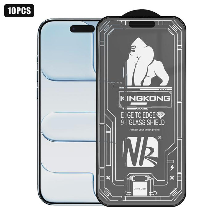 10 láminas de vidrio templado HD esmerilado con borde de arco grande 3D, galvanizadas, a prueba de explosiones y resistentes a los arañazos., For iPhone 17 Pro Max, For iPhone 17 Pro, For iPhone 17, For iPhone Air, For iPhone 16 Pro Max, For iPhone 16 ...