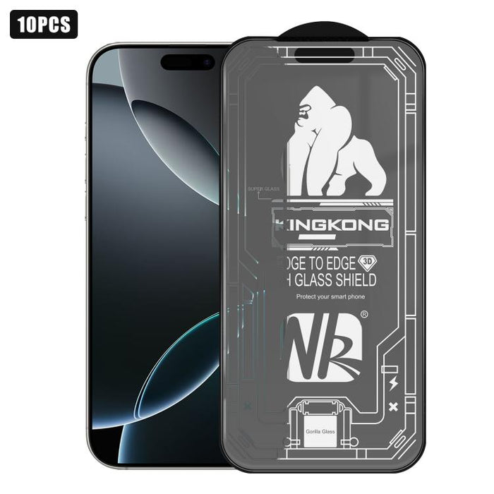 10 láminas de vidrio templado HD esmerilado con borde de arco grande 3D, galvanizadas, a prueba de explosiones y resistentes a los arañazos., For iPhone 17 Pro Max, For iPhone 17 Pro, For iPhone 17, For iPhone Air, For iPhone 16 Pro Max, For iPhone 16 ...