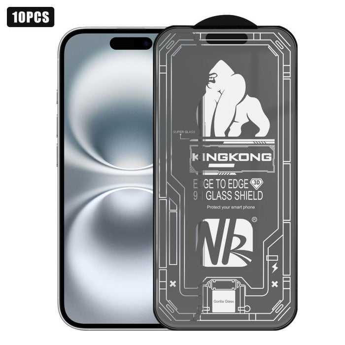 10 láminas de vidrio templado HD esmerilado con borde de arco grande 3D, galvanizadas, a prueba de explosiones y resistentes a los arañazos., For iPhone 17 Pro Max, For iPhone 17 Pro, For iPhone 17, For iPhone Air, For iPhone 16 Pro Max, For iPhone 16 ...