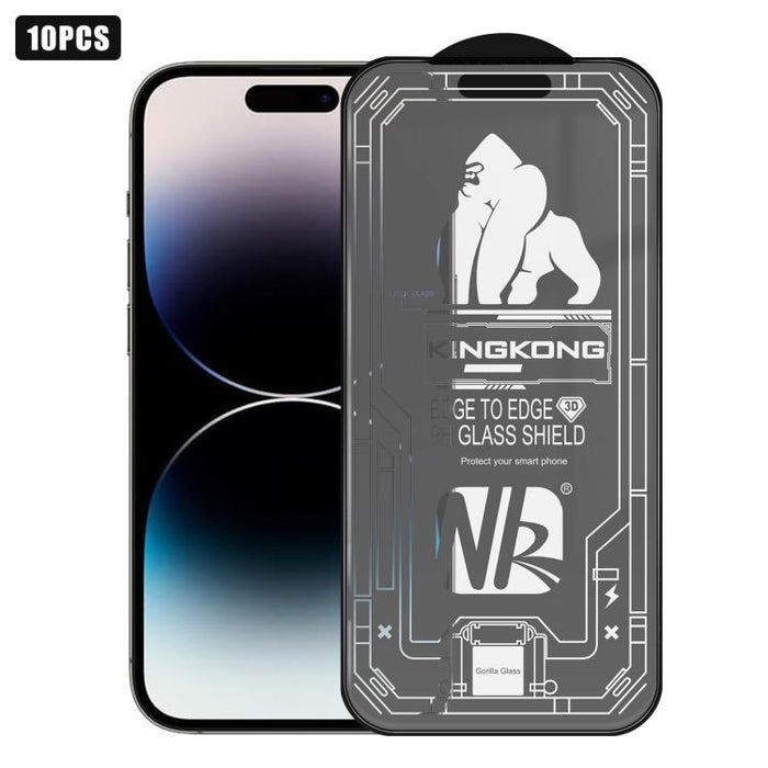 10 láminas de vidrio templado HD esmerilado con borde de arco grande 3D, galvanizadas, a prueba de explosiones y resistentes a los arañazos., For iPhone 17 Pro Max, For iPhone 17 Pro, For iPhone 17, For iPhone Air, For iPhone 16 Pro Max, For iPhone 16 ...