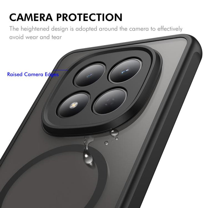 Funda para teléfono ENKAY Hat-Prince MagSafe mate translúcida a prueba de golpes con gran borde curvado., For Redmi Note 15 Pro 4G Global 163.2mm, For Redmi Note 15 Pro 5G Global 163.6mm