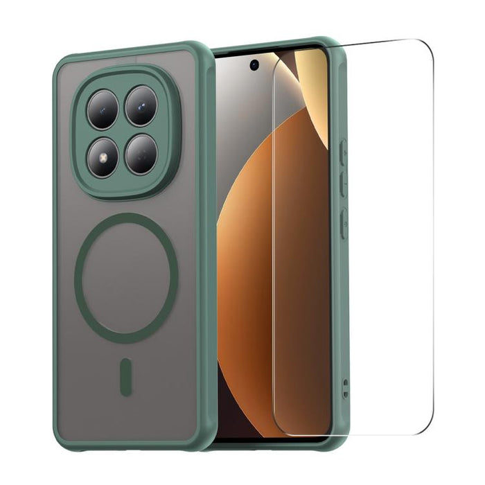 Funda para teléfono ENKAY Hat-Prince MagSafe mate translúcida a prueba de golpes con gran borde curvado., For Redmi Note 15 Pro 4G Global 163.2mm, For Redmi Note 15 Pro 5G Global 163.6mm