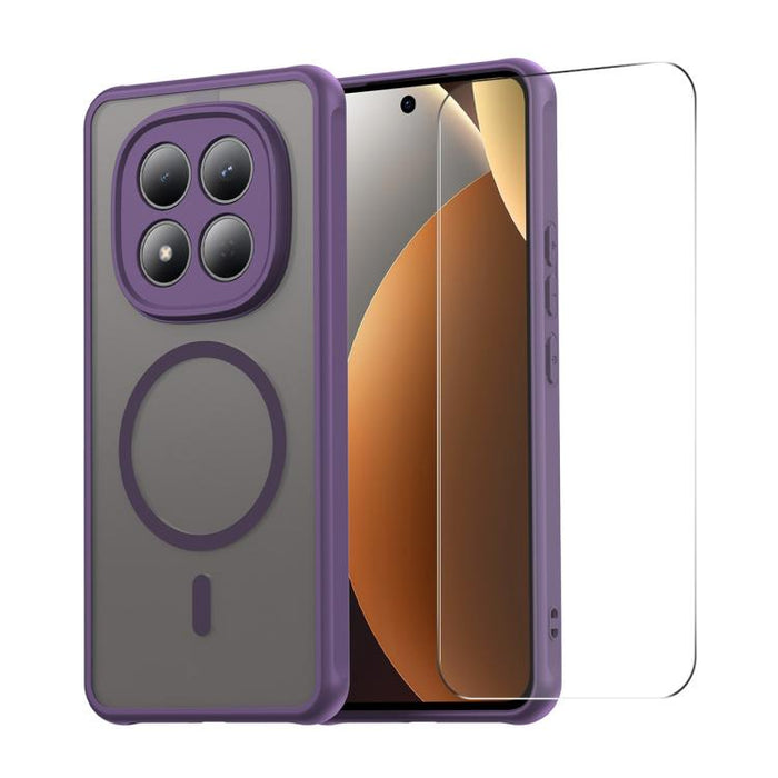 Funda para teléfono ENKAY Hat-Prince MagSafe mate translúcida a prueba de golpes con gran borde curvado., For Redmi Note 15 Pro 4G Global 163.2mm, For Redmi Note 15 Pro 5G Global 163.6mm