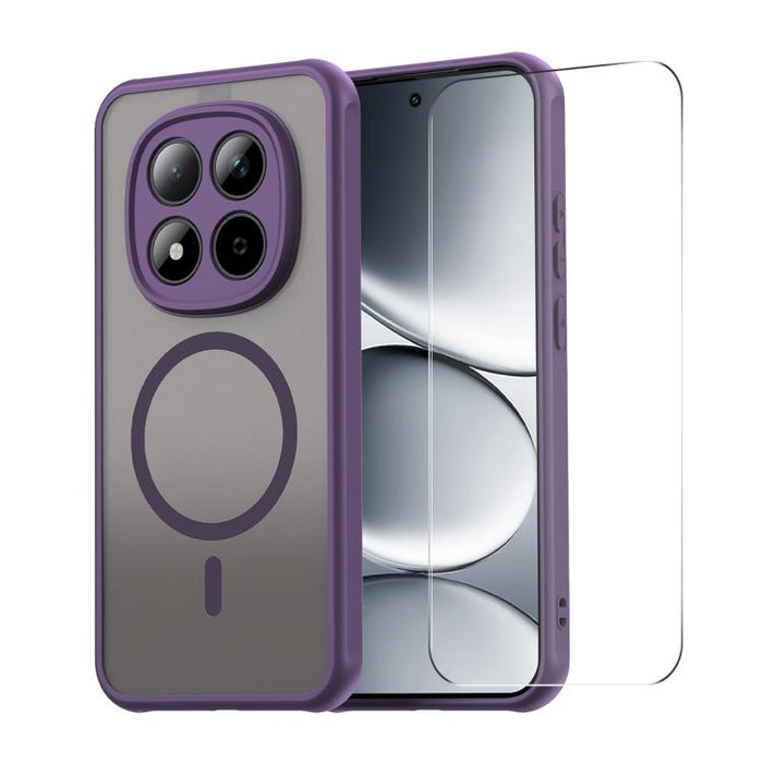 Funda para teléfono ENKAY Hat-Prince MagSafe mate translúcida a prueba de golpes con gran borde curvado., For Redmi Note 15 Pro 4G Global 163.2mm, For Redmi Note 15 Pro 5G Global 163.6mm