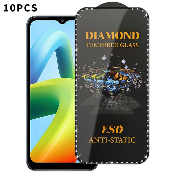 10 láminas de vidrio templado antiestático de alta definición con serigrafía de diamantes y pantalla completa., For Xiaomi Poco M7, For Xiaomi Poco C75, For Xiaomi Poco M6 Pro 4G, For Xiaomi Poco C65, For Xiaomi Poco F5 Pro, For Xiaomi Poco C51        ...