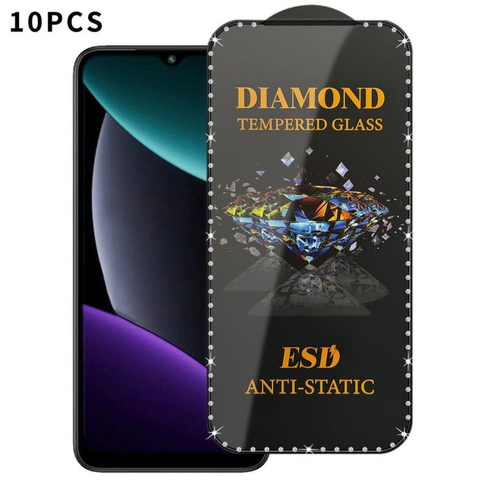 10 láminas de vidrio templado antiestático de alta definición con serigrafía de diamantes y pantalla completa., For Xiaomi Poco M7, For Xiaomi Poco C75, For Xiaomi Poco M6 Pro 4G, For Xiaomi Poco C65, For Xiaomi Poco F5 Pro, For Xiaomi Poco C51        ...