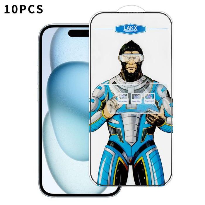 10 láminas de vidrio templado HD electrochapado antihuellas y antiestáticas Blue Gorilla con revestimiento de seda, antihuellas y antiestáticas Blue Gorilla., For iPhone 17e, For iPhone 17 Pro Max, For iPhone 17 Pro, For iPhone 17, For iPhone Air      ...