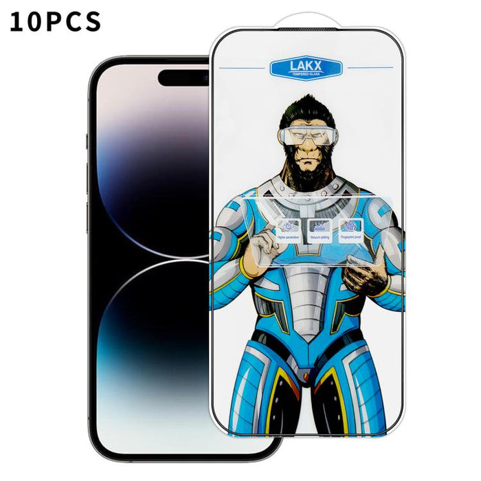 10 láminas de vidrio templado HD electrochapado antihuellas y antiestáticas Blue Gorilla con revestimiento de seda, antihuellas y antiestáticas Blue Gorilla., For iPhone 17e, For iPhone 17 Pro Max, For iPhone 17 Pro, For iPhone 17, For iPhone Air      ...