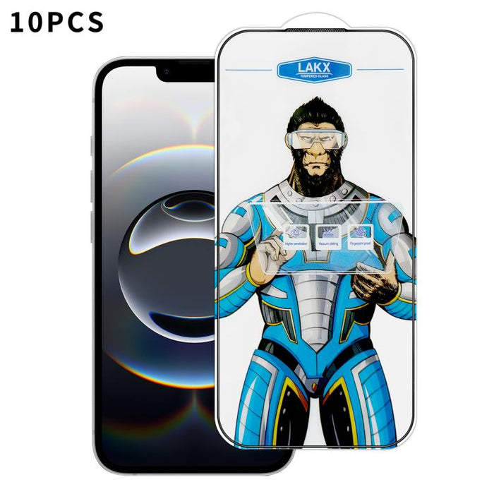 10 láminas de vidrio templado HD electrochapado antihuellas y antiestáticas Blue Gorilla con revestimiento de seda, antihuellas y antiestáticas Blue Gorilla., For iPhone 17e, For iPhone 17 Pro Max, For iPhone 17 Pro, For iPhone 17, For iPhone Air      ...