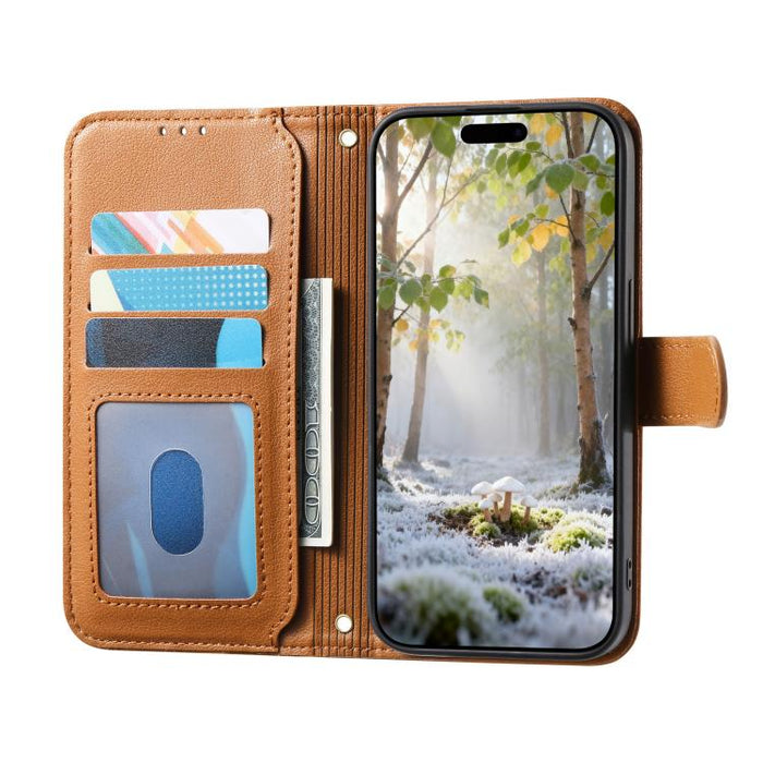 Cartera con cremallera de textura romboidal, lazo metálico, funda para teléfono de piel vegana con correa., For Xiaomi Poco X8 Pro Max 5G, For Xiaomi Poco X8 Pro 5G, For Redmi Turbo 5 Max 5G, For Redmi Turbo 5 5G