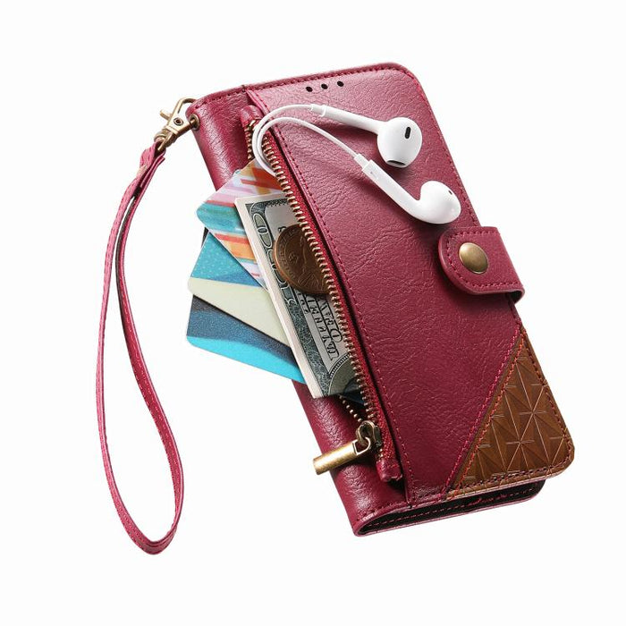 Funda para teléfono de piel vegana con cremallera y correa., For Xiaomi Poco X8 Pro Max 5G, For Xiaomi Poco X8 Pro 5G, For Redmi Turbo 5 Max 5G, For Redmi Turbo 5 5G