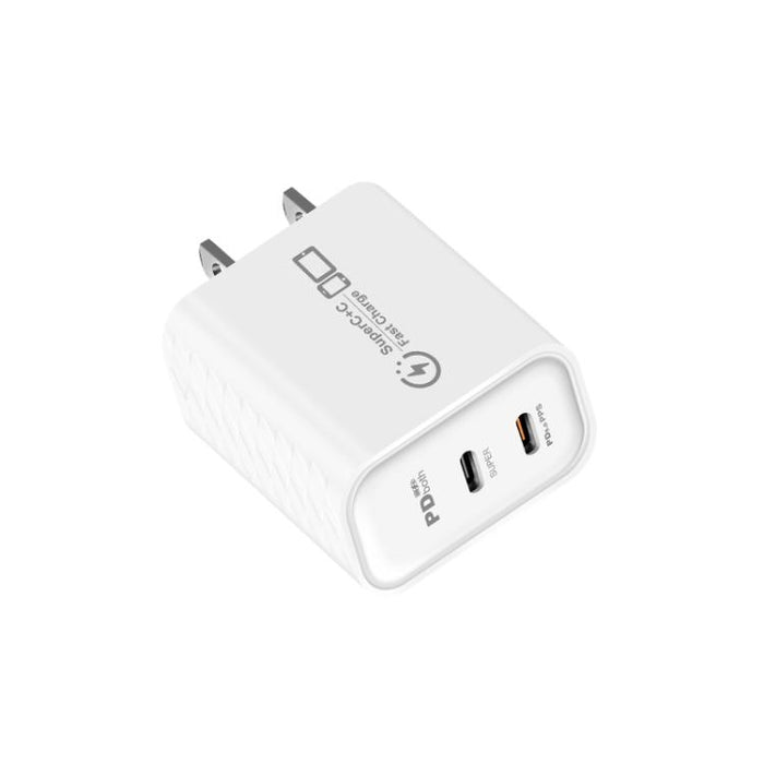 Cargador dual USB tipo C 949-2C PD25W compatible con protocolo PD3.0 / PPS, enchufe estadounidense., US Plug