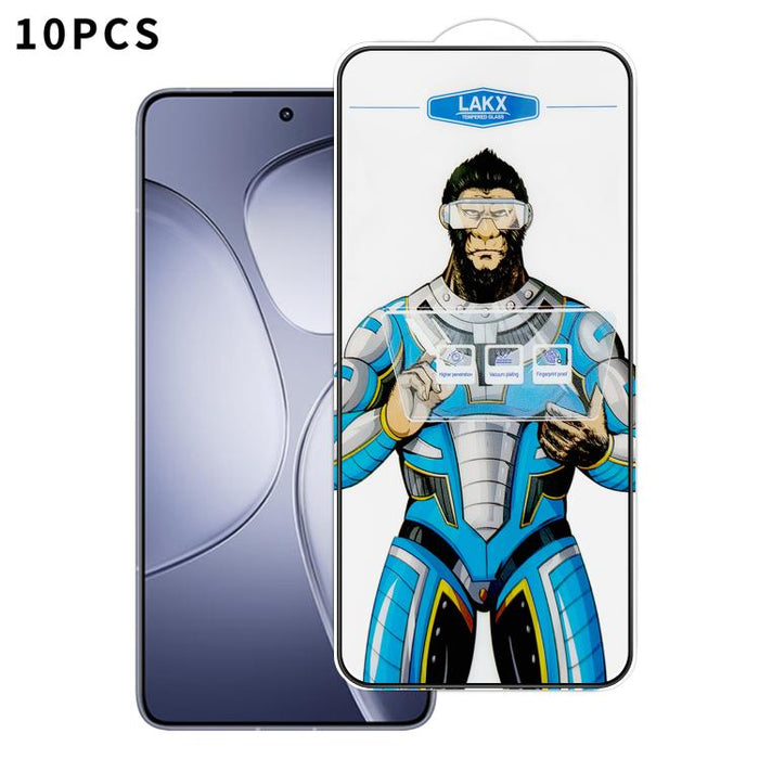 10 láminas de vidrio templado HD electrochapado antihuellas y antiestáticas Blue Gorilla con revestimiento de seda, antihuellas y antiestáticas Blue Gorilla., For Redmi Turbo 5 Max / Poco X8 Pro Max, For Redmi Turbo 5 / Poco X8 Pro 5G, For Xiaomi 17 Ul...