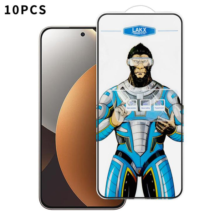 10 láminas de vidrio templado HD electrochapado antihuellas y antiestáticas Blue Gorilla con revestimiento de seda, antihuellas y antiestáticas Blue Gorilla., For Redmi Turbo 5 Max / Poco X8 Pro Max, For Redmi Turbo 5 / Poco X8 Pro 5G, For Xiaomi 17 Ul...