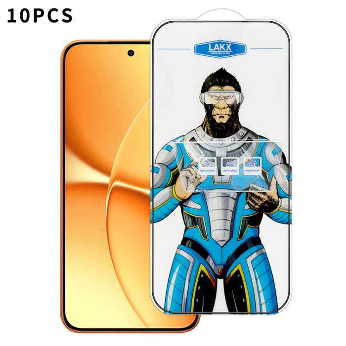 10 láminas de vidrio templado HD electrochapado antihuellas y antiestáticas Blue Gorilla con revestimiento de seda, antihuellas y antiestáticas Blue Gorilla., For Redmi Turbo 5 Max / Poco X8 Pro Max, For Redmi Turbo 5 / Poco X8 Pro 5G, For Xiaomi 17 Ul...