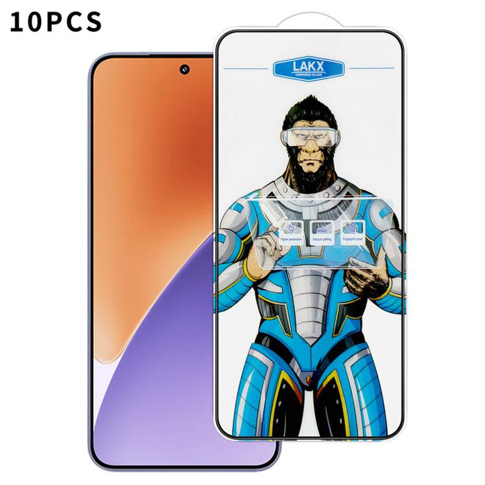 10 láminas de vidrio templado HD electrochapado antihuellas y antiestáticas Blue Gorilla con revestimiento de seda, antihuellas y antiestáticas Blue Gorilla., For Redmi Turbo 5 Max / Poco X8 Pro Max, For Redmi Turbo 5 / Poco X8 Pro 5G, For Xiaomi 17 Ul...
