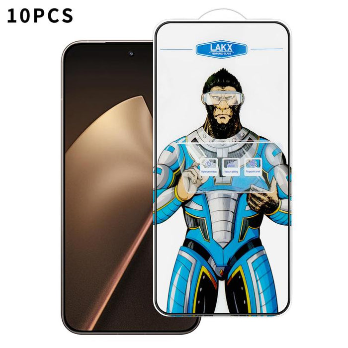 10 láminas de vidrio templado HD electrochapado antihuellas y antiestáticas Blue Gorilla con revestimiento de seda, antihuellas y antiestáticas Blue Gorilla., For Redmi Turbo 5 Max / Poco X8 Pro Max, For Redmi Turbo 5 / Poco X8 Pro 5G, For Xiaomi 17 Ul...