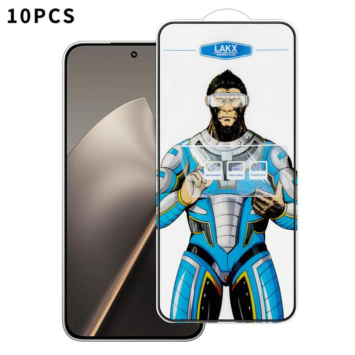 10 láminas de vidrio templado HD electrochapado antihuellas y antiestáticas Blue Gorilla con revestimiento de seda, antihuellas y antiestáticas Blue Gorilla., For Redmi Turbo 5 Max / Poco X8 Pro Max, For Redmi Turbo 5 / Poco X8 Pro 5G, For Xiaomi 17 Ul...