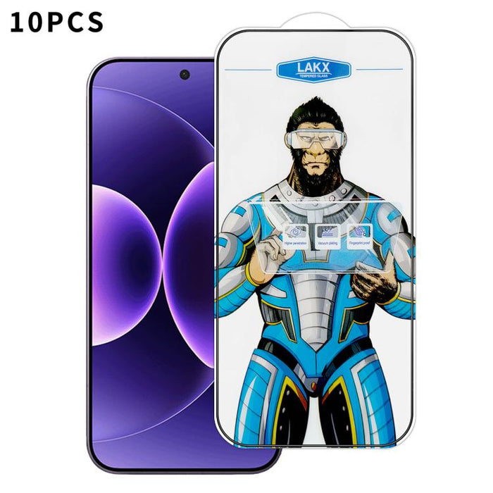 10 láminas de vidrio templado HD electrochapado antihuellas y antiestáticas Blue Gorilla con revestimiento de seda, antihuellas y antiestáticas Blue Gorilla., For Redmi Turbo 5 Max / Poco X8 Pro Max, For Redmi Turbo 5 / Poco X8 Pro 5G, For Xiaomi 17 Ul...