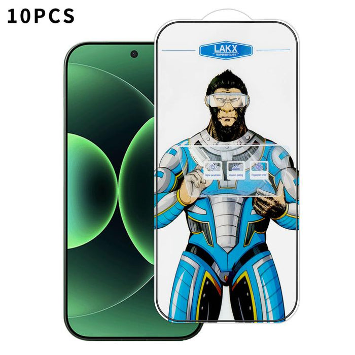 10 láminas de vidrio templado HD electrochapado antihuellas y antiestáticas Blue Gorilla con revestimiento de seda, antihuellas y antiestáticas Blue Gorilla., For Redmi Turbo 5 Max / Poco X8 Pro Max, For Redmi Turbo 5 / Poco X8 Pro 5G, For Xiaomi 17 Ul...