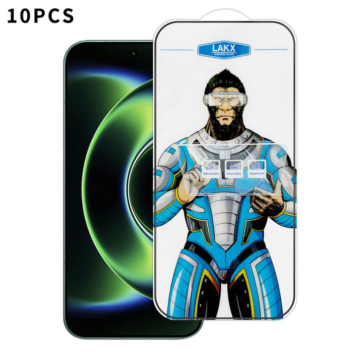 10 láminas de vidrio templado HD electrochapado antihuellas y antiestáticas Blue Gorilla con revestimiento de seda, antihuellas y antiestáticas Blue Gorilla., For Redmi Turbo 5 Max / Poco X8 Pro Max, For Redmi Turbo 5 / Poco X8 Pro 5G, For Xiaomi 17 Ul...