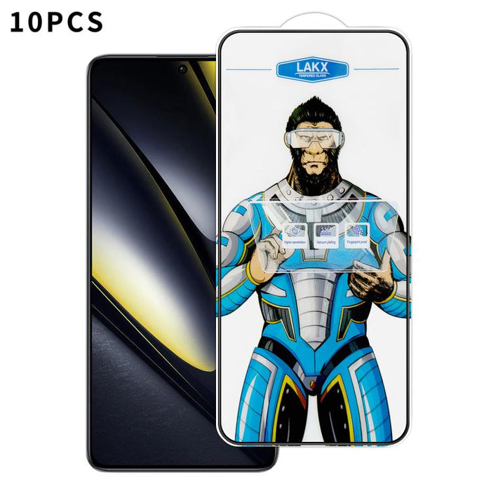 10 láminas de vidrio templado HD electrochapado antihuellas y antiestáticas Blue Gorilla con revestimiento de seda, antihuellas y antiestáticas Blue Gorilla., For Redmi Turbo 5 Max / Poco X8 Pro Max, For Redmi Turbo 5 / Poco X8 Pro 5G, For Xiaomi 17 Ul...