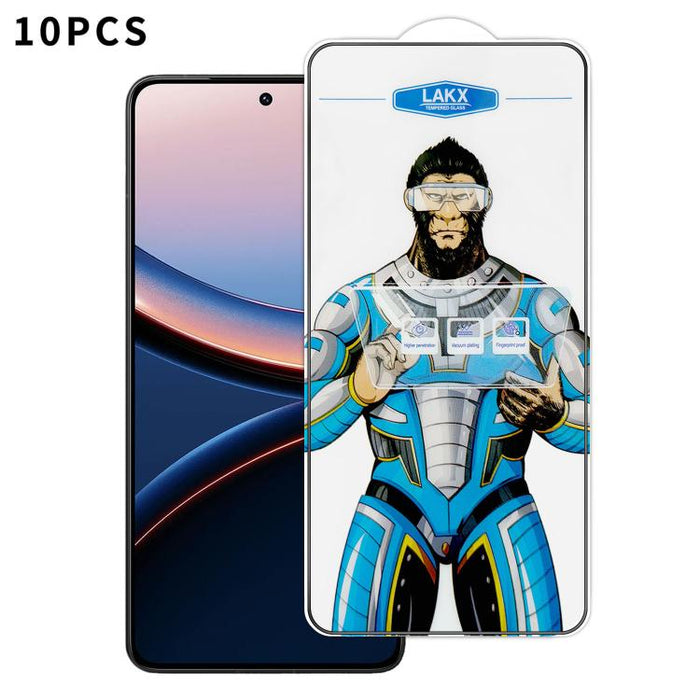 10 láminas de vidrio templado HD electrochapado antihuellas y antiestáticas Blue Gorilla con revestimiento de seda, antihuellas y antiestáticas Blue Gorilla., For Redmi Turbo 5 Max / Poco X8 Pro Max, For Redmi Turbo 5 / Poco X8 Pro 5G, For Xiaomi 17 Ul...