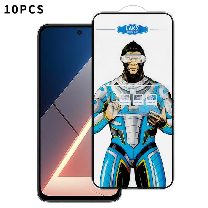 10 láminas de vidrio templado HD electrochapado antihuellas y antiestáticas Blue Gorilla con revestimiento de seda, antihuellas y antiestáticas Blue Gorilla., For Redmi Turbo 5 Max / Poco X8 Pro Max, For Redmi Turbo 5 / Poco X8 Pro 5G, For Xiaomi 17 Ul...