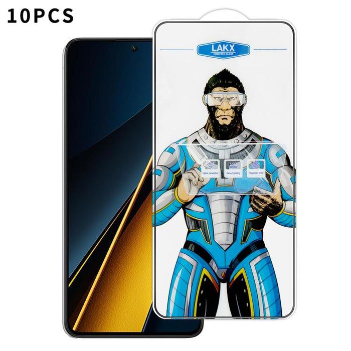 10 láminas de vidrio templado HD electrochapado antihuellas y antiestáticas Blue Gorilla con revestimiento de seda, antihuellas y antiestáticas Blue Gorilla., For Redmi Turbo 5 Max / Poco X8 Pro Max, For Redmi Turbo 5 / Poco X8 Pro 5G, For Xiaomi 17 Ul...