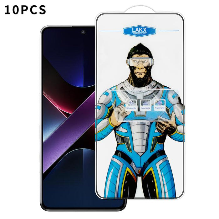 10 láminas de vidrio templado HD electrochapado antihuellas y antiestáticas Blue Gorilla con revestimiento de seda, antihuellas y antiestáticas Blue Gorilla., For Redmi Turbo 5 Max / Poco X8 Pro Max, For Redmi Turbo 5 / Poco X8 Pro 5G, For Xiaomi 17 Ul...