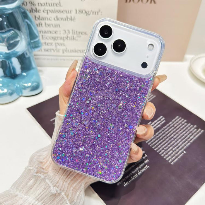 Funda para teléfono de TPU con lentejuelas brillantes y resina epoxi, For iPhone 17 Pro Max, For iPhone 17 Pro, For iPhone 17, For iPhone Air