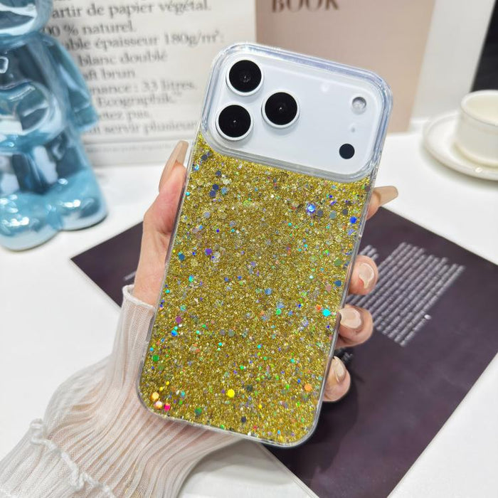 Funda para teléfono de TPU con lentejuelas brillantes y resina epoxi, For iPhone 17 Pro Max, For iPhone 17 Pro, For iPhone 17, For iPhone Air