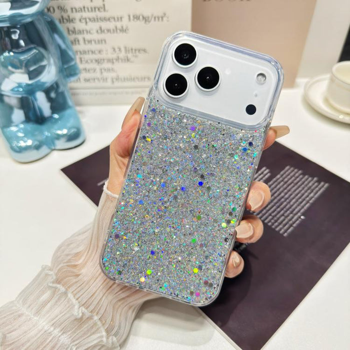 Funda para teléfono de TPU con lentejuelas brillantes y resina epoxi, For iPhone 17 Pro Max, For iPhone 17 Pro, For iPhone 17, For iPhone Air