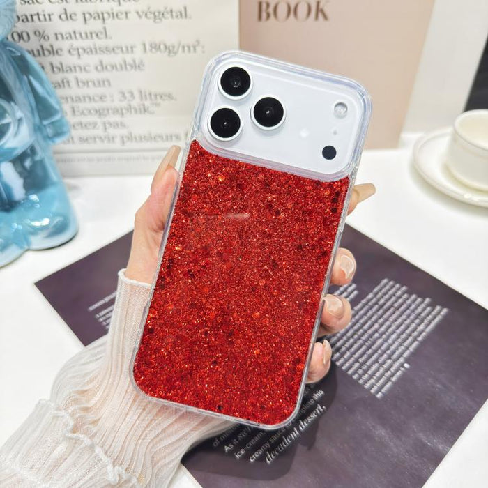 Funda para teléfono de TPU con lentejuelas brillantes y resina epoxi, For iPhone 17 Pro Max, For iPhone 17 Pro, For iPhone 17, For iPhone Air