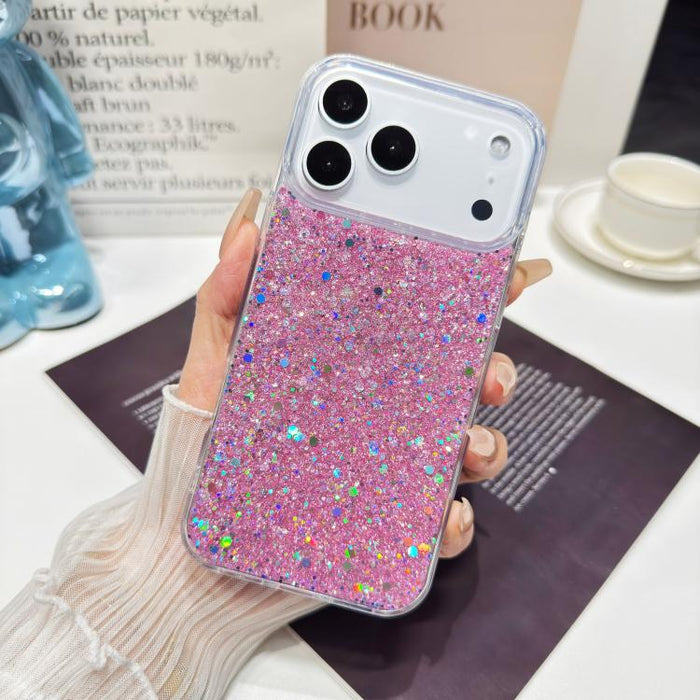 Funda para teléfono de TPU con lentejuelas brillantes y resina epoxi, For iPhone 17 Pro Max, For iPhone 17 Pro, For iPhone 17, For iPhone Air