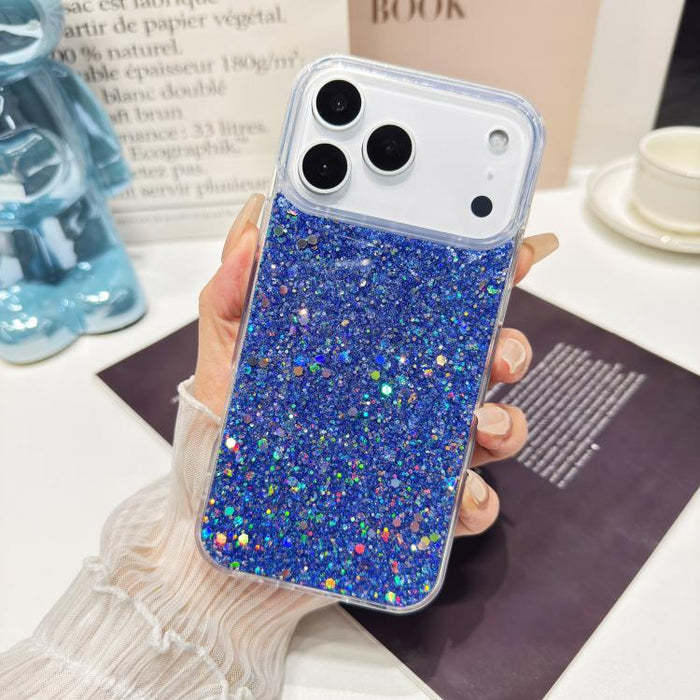 Funda para teléfono de TPU con lentejuelas brillantes y resina epoxi, For iPhone 17 Pro Max, For iPhone 17 Pro, For iPhone 17, For iPhone Air