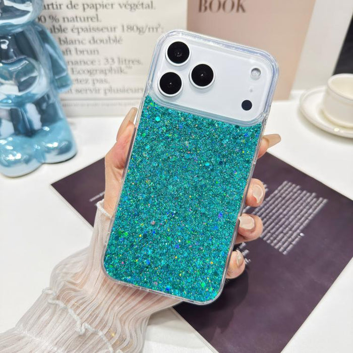 Funda para teléfono de TPU con lentejuelas brillantes y resina epoxi, For iPhone 17 Pro Max, For iPhone 17 Pro, For iPhone 17, For iPhone Air